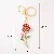 Creative cute rhinestone rose keychain,AllCute.ca