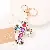 Fashionable and creative metal rhinestone cross keychain pendant,AllCute.ca
