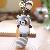 Cute little raccoon plush toy bag charm keychain,allcute.ca