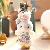 Cute floral dress bunny plush toy doll keychain,allcute.ca