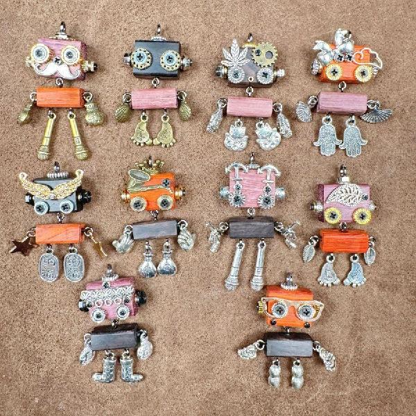 Punk robot handmade cultural and creative necklace pendant phone chain, Canadian Online Jewelry, accessories and plush toy store