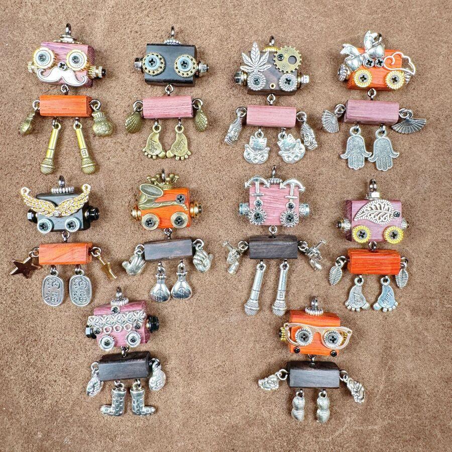 Punk robot handmade cultural and creative necklace pendant phone chain,allcute.ca