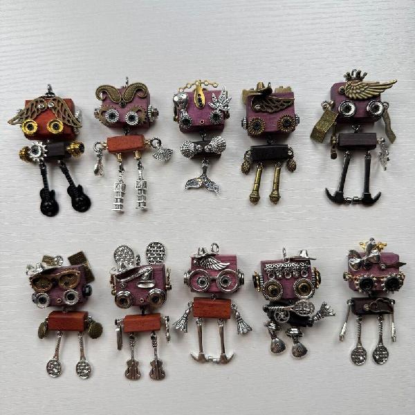 Handmade Punk Robot Pendant Necklace Phone Chain, Canadian Online Jewelry, accessories and plush toy store