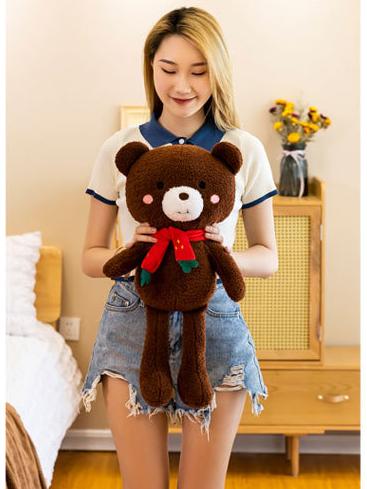 Cute Teddy Bear with scarf and long legs 60cm,AllCute.ca