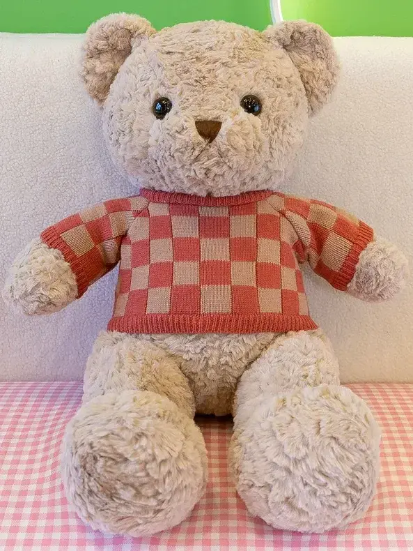 Classic Retro Sweater Hug Teddy Bear Plush Toy,AllCute.ca