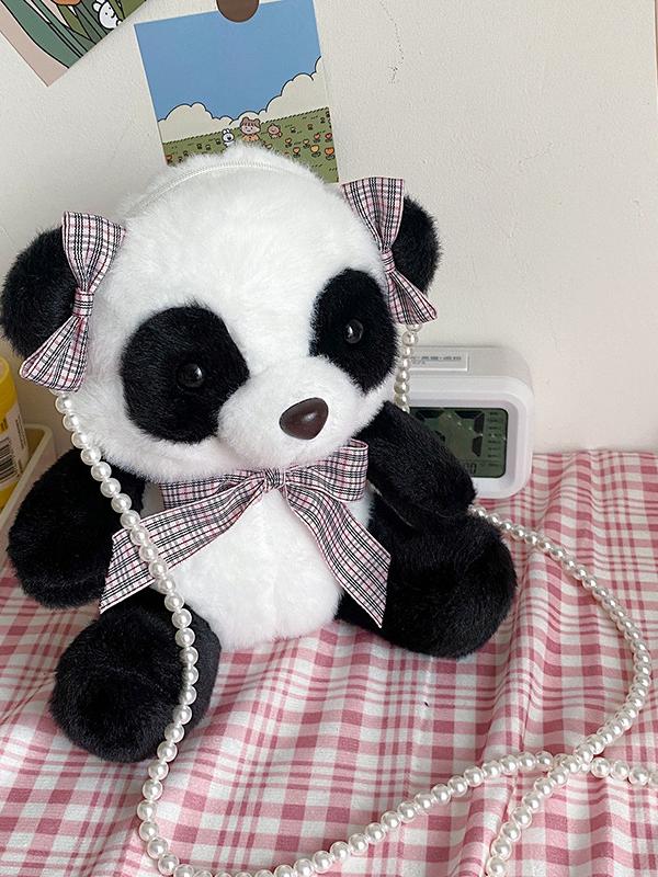 Fashion Cute Panda Plush Toy Shoulder Bag 20cm,AllCute.ca