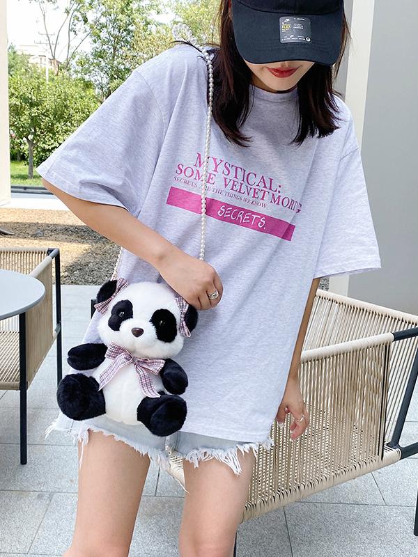 Fashion Cute Panda Plush Toy Shoulder Bag 20cm,AllCute.ca