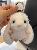 Cute bunny imitation mink fur car keychain and bag pendant,AllCute.ca
