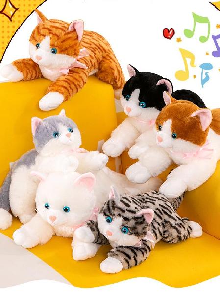 Plush Stuffed Animal Fluffy Cat for Baby Toddler Birthday Christmas Gift, Canadian Online Jewelry,Accessories & Plush Toy Store