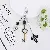 Alloy key silver heart mobile phone case pendant chain,AllCute.ca
