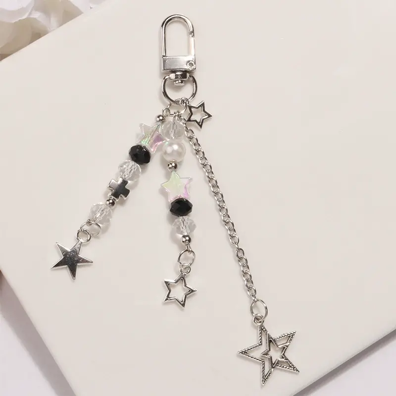 Hot Girl Style Hollow Five-pointed Star phone chain,AllCute.ca