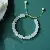 Adjustable Bamboo Shape Imitation Jade Beaded Bracelet,AllCute.ca