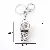 Exquisite rhinestone metal double-layer whistle keychain,AllCute.ca