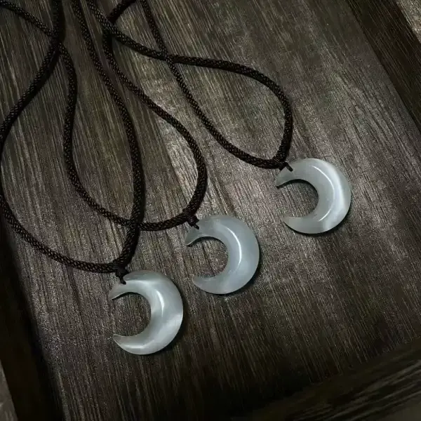 Cute fairy crescent moon pendant necklace,AllCute.ca
