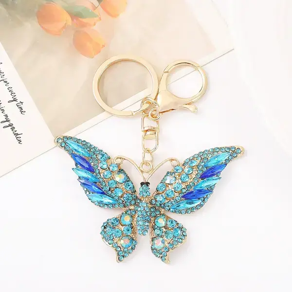 Fashion Crystal Rhinestone Butterfly Keychain, Canadian Online Jewelry,Accessories & Plush Toy Store