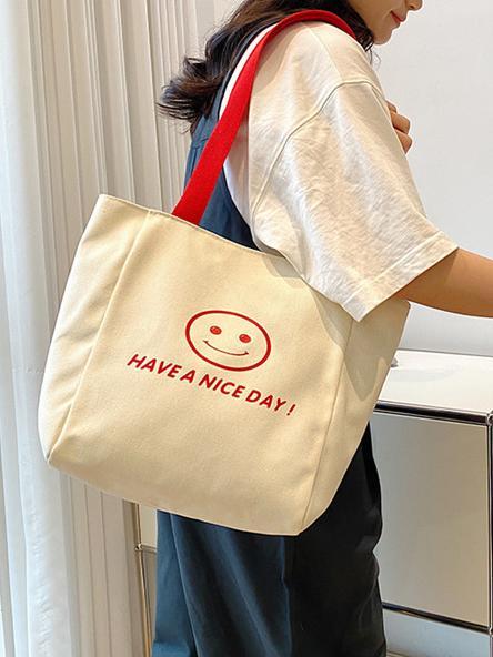New style trend fashion women's large capacity canvas shoulder bag, Canadian Online Jewelry, accessories and plush toy store