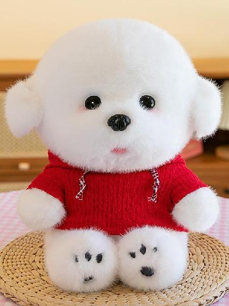 Super cute new Bichon Frise plush toy doll, Canadian Online Jewelry, accessories and plush toy store