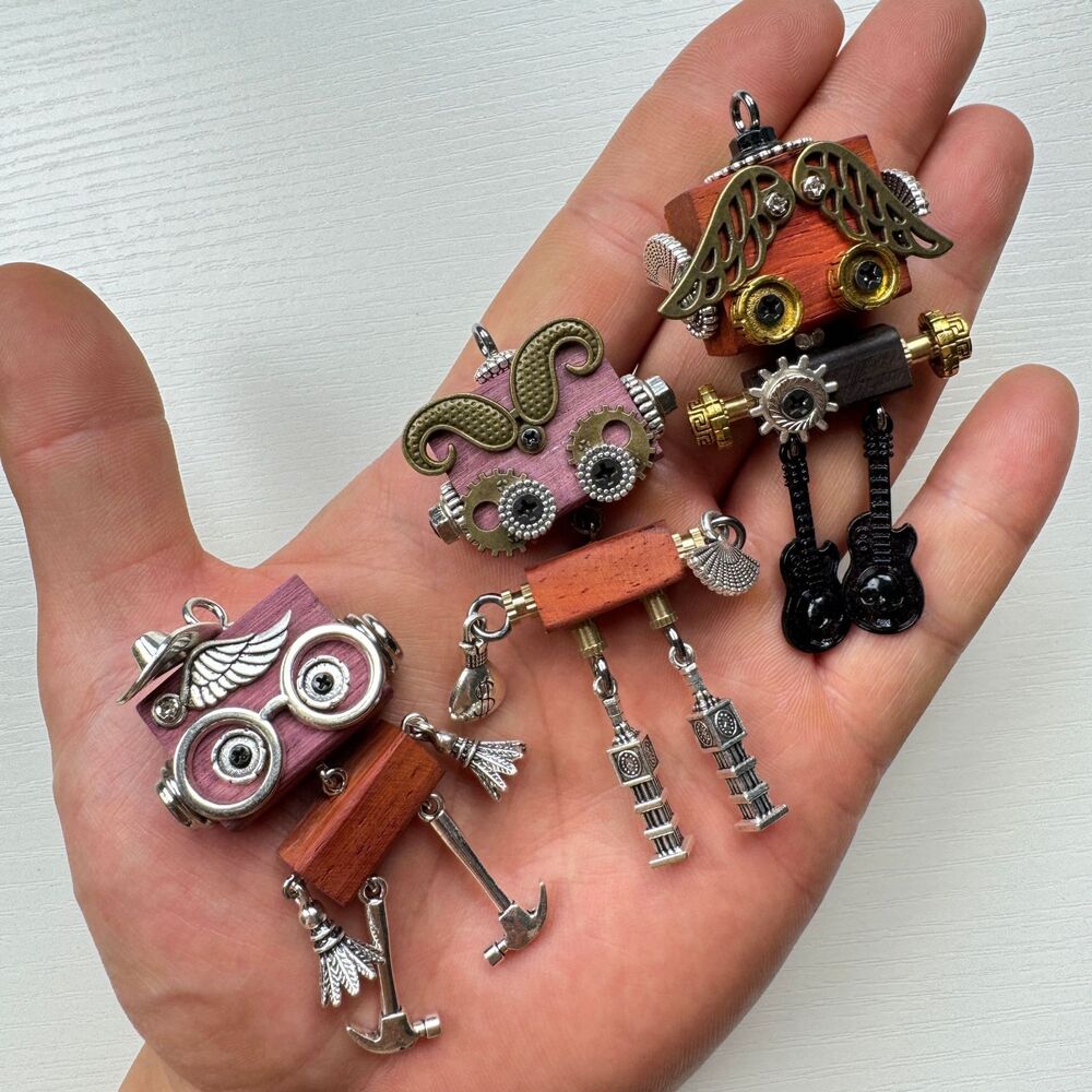 Handmade Punk Robot Pendant Necklace Phone Chain, Canadian Online Jewelry,accessories & Plush Toy online store