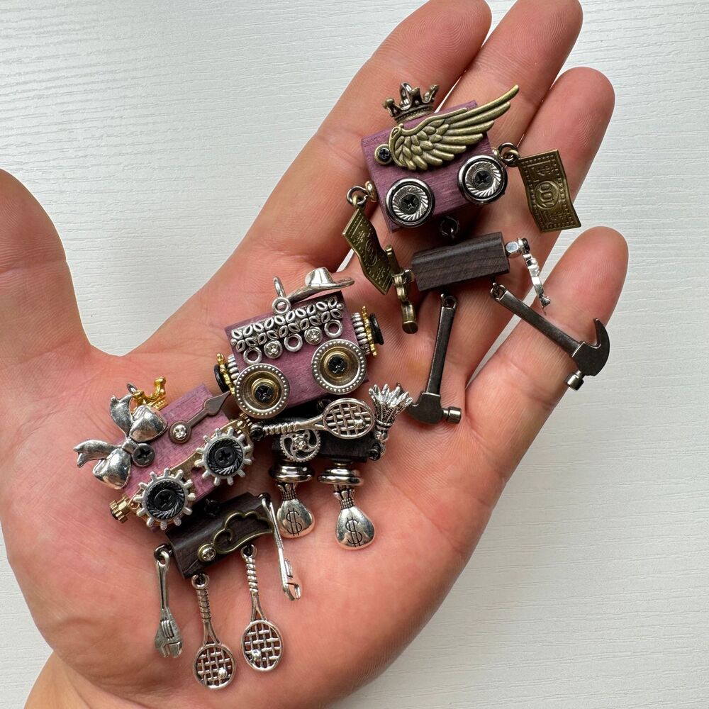 Handmade Punk Robot Pendant Necklace Phone Chain, Canadian Online Jewelry,accessories & Plush Toy online store
